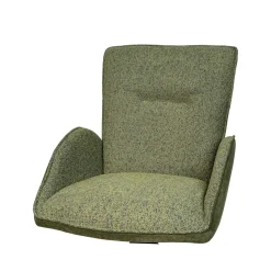Fauteuil de table pivotant vert, bi-matière (lot de 2) AGADE