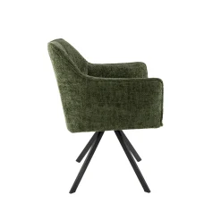 Fauteuil de table pivotant vert chiné (lot de 2) MELBOURNE