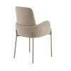 Fauteuil de table tissu beige pieds beige (x2) AUREN