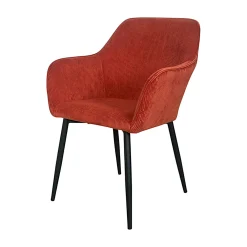 Fauteuil de table tissu cotelé terracotta (lot de 2) MALMOE