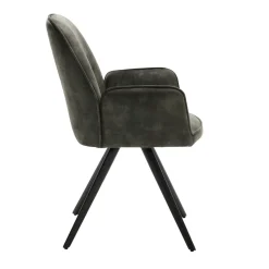 Fauteuil de table vert moderne (lot de 2) CORTINA