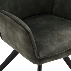 Fauteuil de table vert moderne (lot de 2) CORTINA