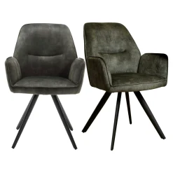 Fauteuil de table vert moderne (lot de 2) CORTINA