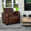 Fauteuil ELIOT MICROFIBRES HAVANE