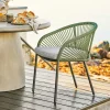 Fauteuil en aluminium vert avec coussin (lot de 2) KUTA