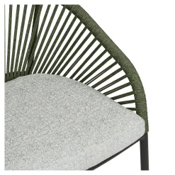 Fauteuil en aluminium vert avec coussin (lot de 2) KUTA