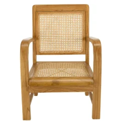 Fauteuil en rotin et bois DIKA