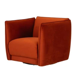 Fauteuil en velours brique SOFIA