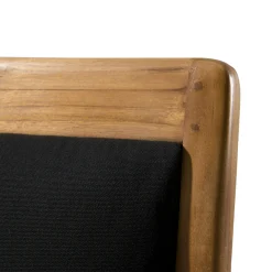 Fauteuil exotique en Teck et Coton noir 61x63x81cm DIKA