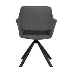 Fauteuil pivotant bi-matière, couleur grise (lot de 2) IENA