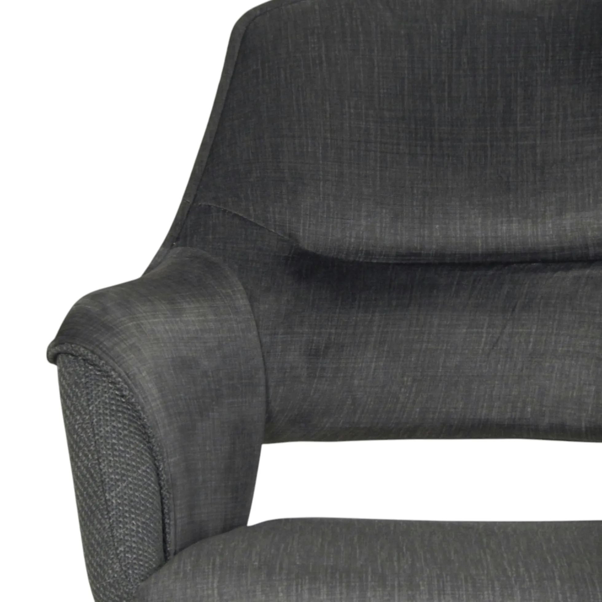Fauteuil pivotant bi-matière, couleur grise (lot de 2) IENA