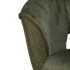 Fauteuil pivotant bi-matière, couleur verte (lot de 2) IENA