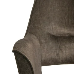 Fauteuil pivotant bi-matière, couleur taupe (lot de 2) IENA