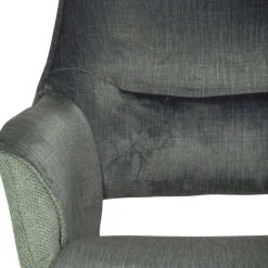 Fauteuil pivotant bi-matière, couleur lagon (lot de 2) IENA