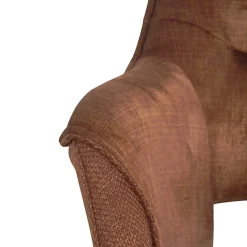 Fauteuil pivotant bi-matière, couleur cuivre (lot de 2) IENA