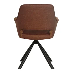 Fauteuil pivotant bi-matière, couleur cuivre (lot de 2) IENA