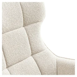 Fauteuil pivotant confort, couleur blanc naturel BERLIN