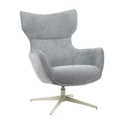 Fauteuil pivotant design en tissu gris foncé BELORA