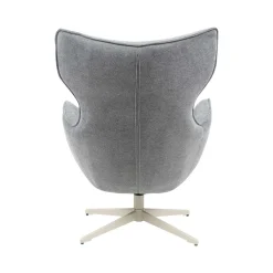 Fauteuil pivotant design en tissu gris foncé BELORA