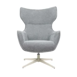 Fauteuil pivotant design en tissu gris foncé BELORA