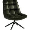 Fauteuil pivotant gris anthracite - confort salon KERALA