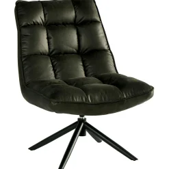Fauteuil pivotant gris anthracite - confort salon KERALA