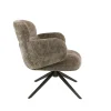 Fauteuil pivotant tissu brun chaud à retour automatique CREEK