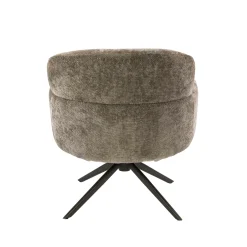 Fauteuil pivotant tissu brun chaud à retour automatique CREEK