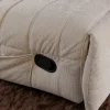Fauteuil relax inclinable beige tissu plissé BELORA