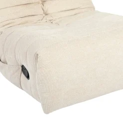 Fauteuil relax inclinable beige tissu plissé BELORA