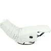 Fauteuil relax inclinable blanc tissu plissé BELORA