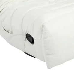 Fauteuil relax inclinable blanc tissu plissé BELORA