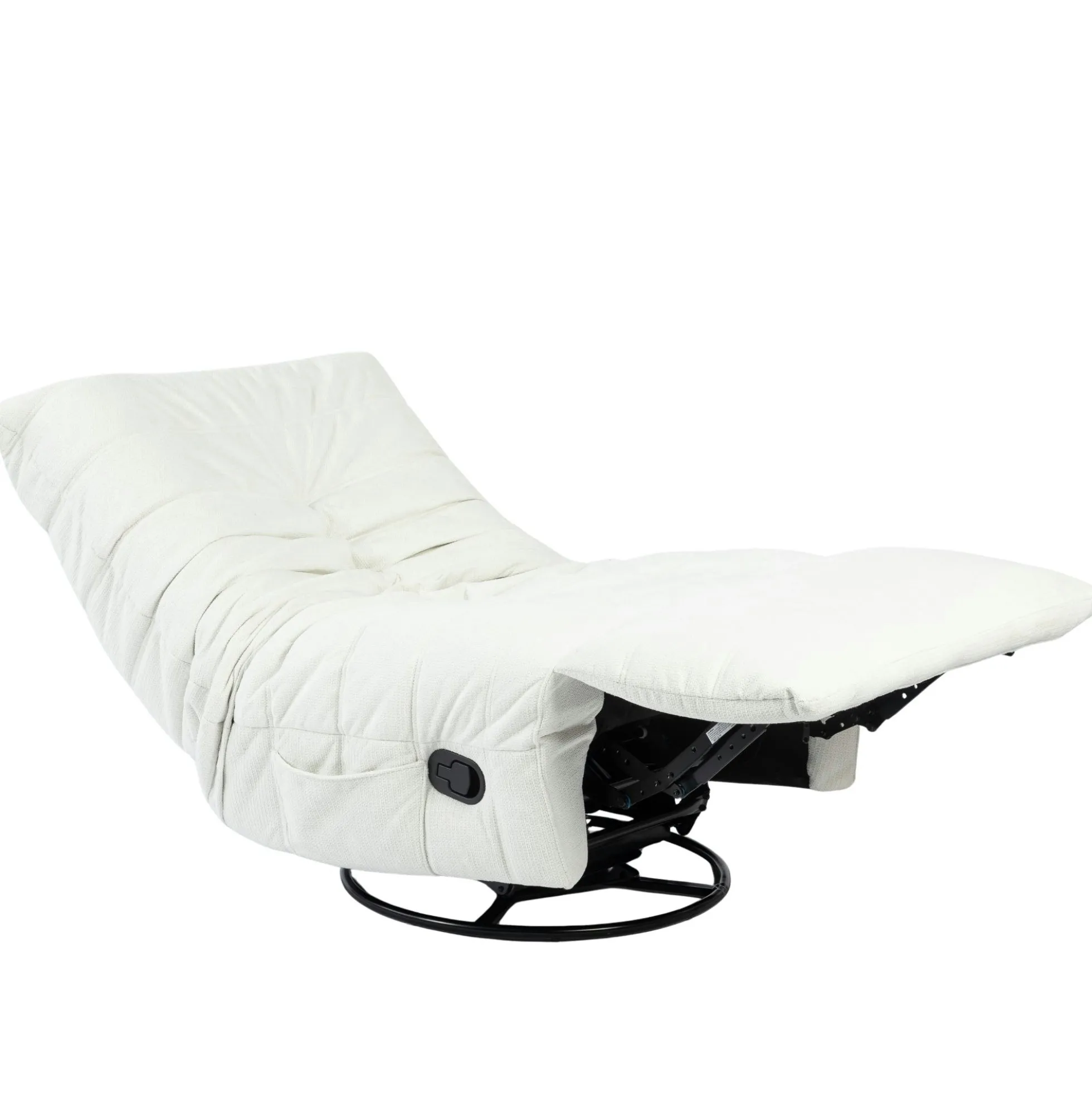 Fauteuil relax inclinable blanc tissu plissé BELORA