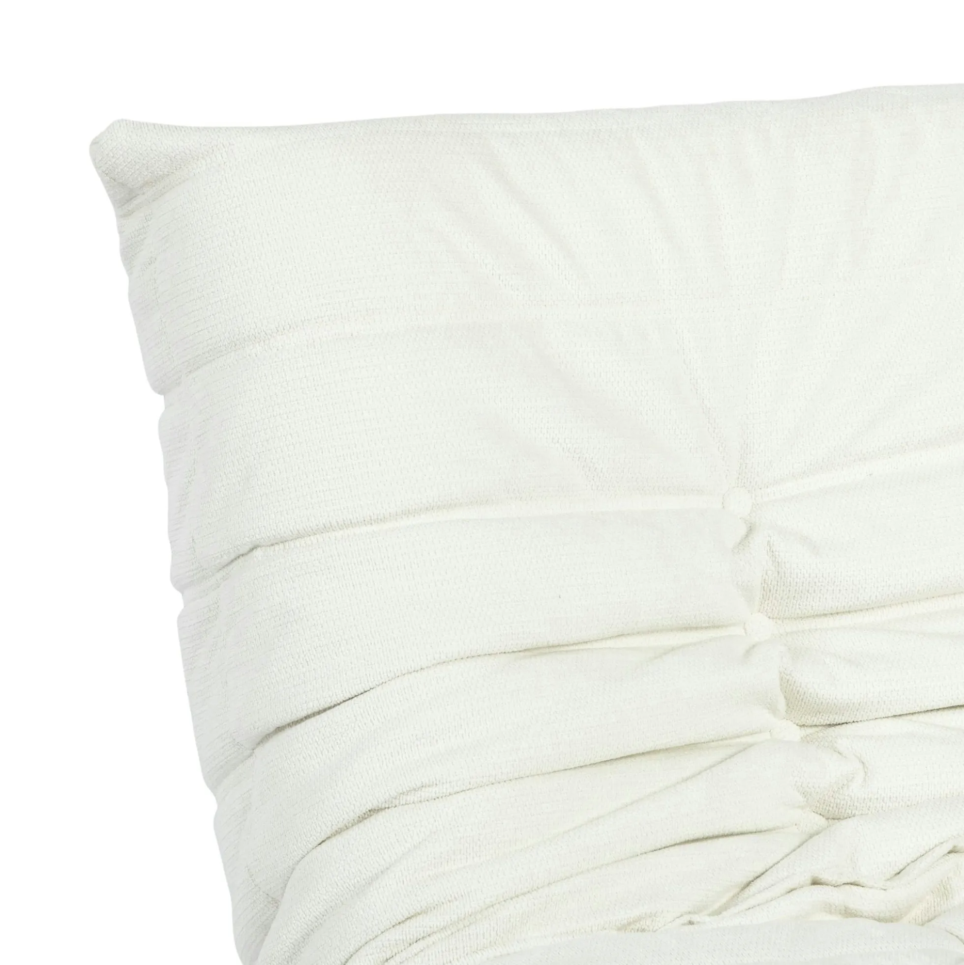 Fauteuil relax inclinable blanc tissu plissé BELORA