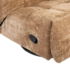 Fauteuil relax inclinable cannelle tissu chenille BELORA