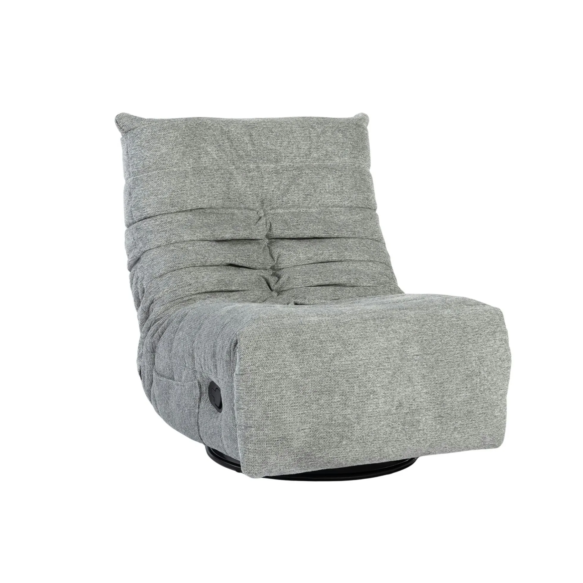Fauteuil relax inclinable gris tissu plissé BELORA