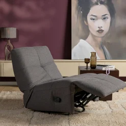 Fauteuil relax inclinable gris foncé BELORA