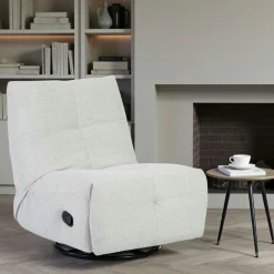 Fauteuil relax inclinable gris clair BELORA