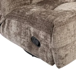 Fauteuil relax inclinable marron tissu chenille BELORA