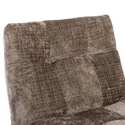 Fauteuil relax inclinable marron tissu chenille BELORA