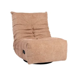 Fauteuil relax inclinable rose tissu plissé BELORA