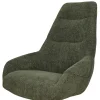 Fauteuil relax pivotant tissu vert kaki IENA