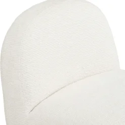 Fauteuil salon blanc pivotant design organique BERLIN