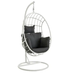 Fauteuil suspendu design en aluminium blanc OSLO