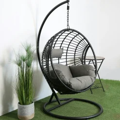 Fauteuil suspendu résine noire SOUTH BEACH