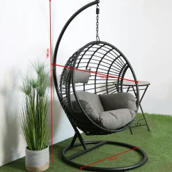 Fauteuil suspendu résine noire SOUTH BEACH