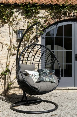 Fauteuil suspendu résine noire SOUTH BEACH