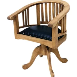 Fauteuil tournant Hévéa avec assise mousse PU 62x45x80cm MAORI