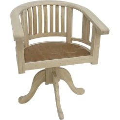 Fauteuil tournant Hévéa avec assise mousse PU 62x45x80cm MAORI