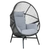 Fauteuil œuf sur pieds finition noire SOUTH BEACH